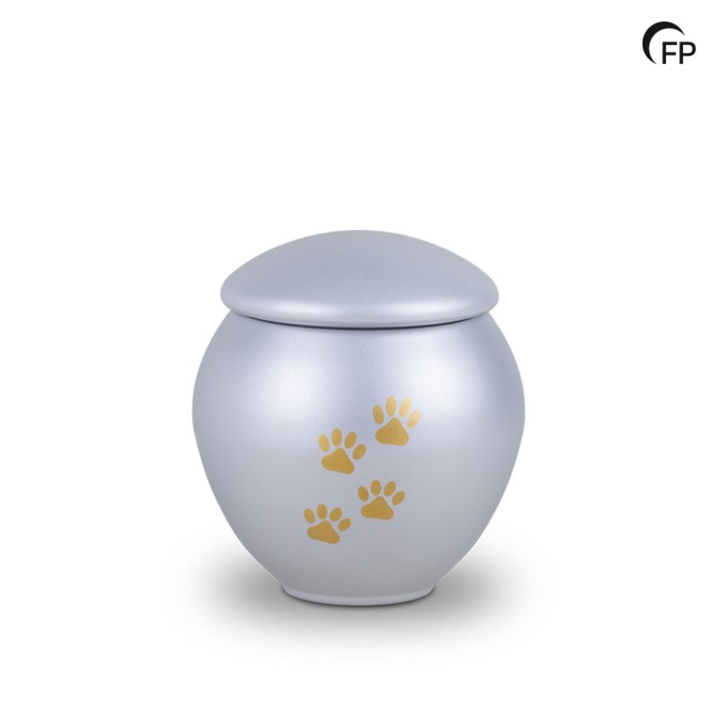 HU 904 L Metaal dierenurn groot - Silver Glow