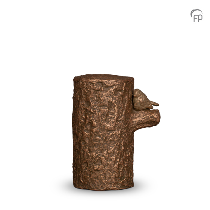 UGK 087 A Keramische urn bronskleur Levensboom